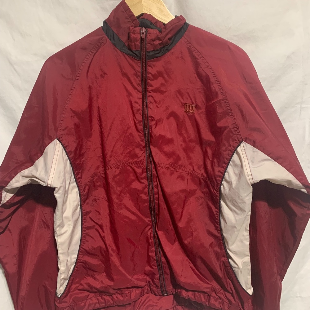 Wilson Men's Full Zip Up Windbreakers size Medium Red
